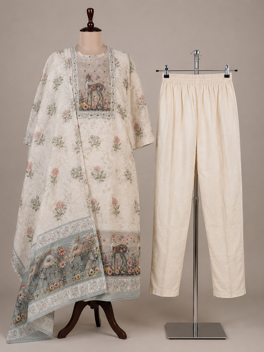 Enchanted Forest Linen Blend 3-Piece Suit