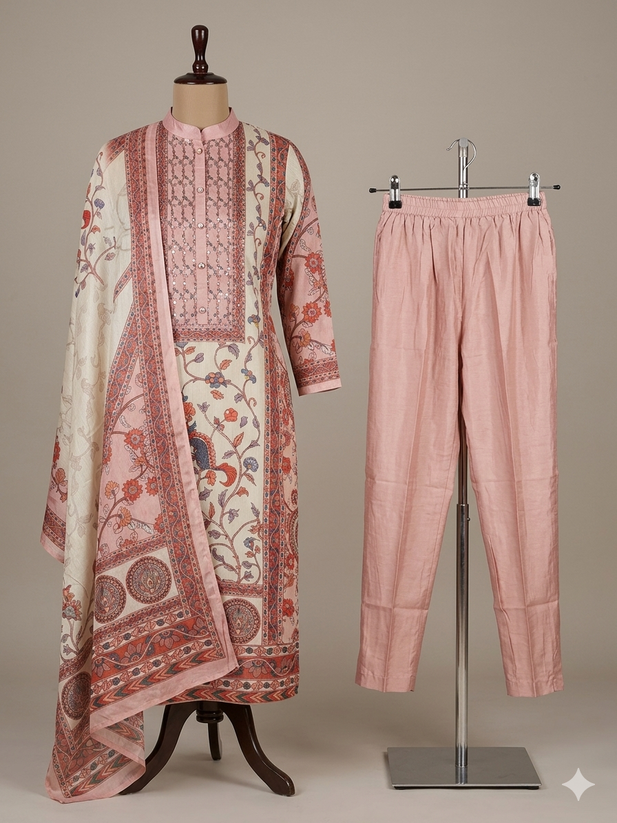 Floral Printed 3-Piece Suit Set