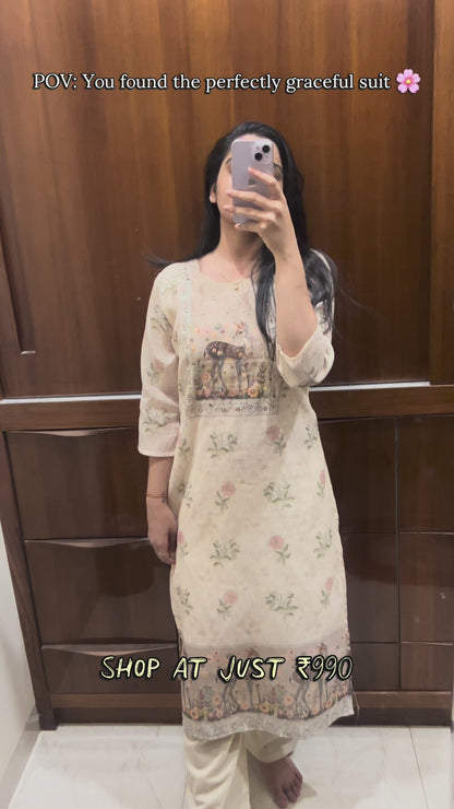 Enchanted Forest Linen Blend 3-Piece Suit